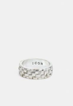 Cheapest ❤️ Icon Brand CULTURE CLASH WEAVE BAND - Ring - Silver-coloured ✨