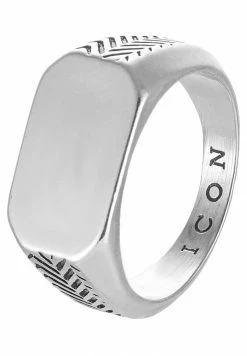 Best reviews of ✔️ Icon Brand HERRING BONE SIGNET - Ring - Silver-coloured 🌟 -Icon Brand 07f3d273c8f845d0bae4f47414d65bcf