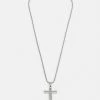 Budget 😉 Icon Brand CROSS PENDANT NECKLACE - Necklace - Silver-coloured ✨ -Icon Brand 08bd23e39b3147a5b1683e760e614be1