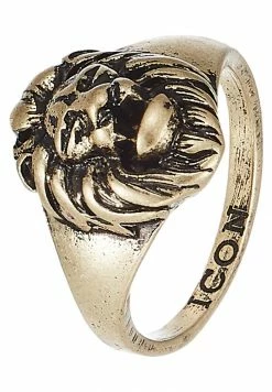 Budget 🎁 Icon Brand LION HEAD SIGNET - Ring - Gold-coloured ✔️ -Icon Brand 0c25bb365dae4056aa24267cfdc5295d