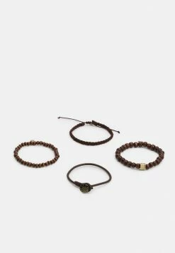 Best Pirce 👏 Icon Brand BEADED CUBE COMBO 4 PACK - Bracelet - Brown ⭐