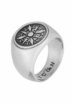 Promo 🎁 Icon Brand VASCO SIGNET - Ring - Silver-voloured 🌟 -Icon Brand 14127b2ade234a04a81d5b8055d32e57