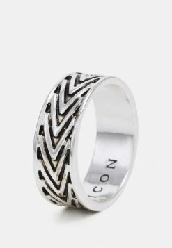 Top 10 😉 Icon Brand COLLECTIVE CONSCIENCE EMBOSSED ARROW BAND - Ring - Silver-coloured 👏 -Icon Brand 14323b686fc24ecfbb55fd8f0fab3e32