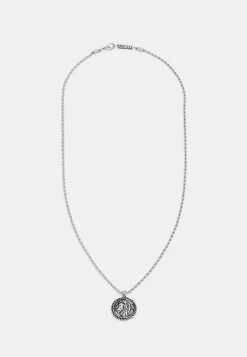 New 👏 Icon Brand CULTURE CLASH LION COIN PENDANT NECKLACE - Necklace - Silver-coloured 🤩