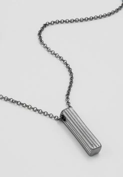 Cheap 🎁 Icon Brand PINSTRIPE NECKLACE - Necklace - Gunmetal 🔔 -Icon Brand 1a4681a5a387492fb15e57eeb7f2075c