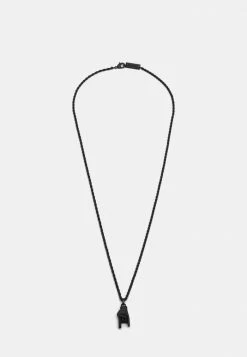 Best deal 🛒 Icon Brand CONVERSATIONAL SOY FISH NECKLACE - Necklace - Matt Black 😀