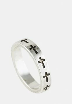 Brand new 🎉 Icon Brand CROSS BAND - Ring - Silver-coloured ⌛ -Icon Brand 2b83c2daed42419b9ab3ed4b44822f38