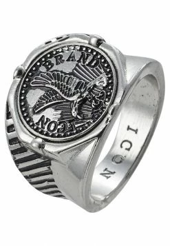 Budget 🎁 Icon Brand EAGLECOIN SIGNET - Ring - Silver-coloured 👏 -Icon Brand 300e4f6c67634f2ebd9c744f465bd08c