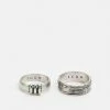 Budget ✨ Icon Brand WOOD GRAIN AND INDUSTRIAL BOLT SET - Ring - Silver-coloured ❤️