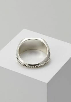 Best reviews of ✔️ Icon Brand HERRING BONE SIGNET - Ring - Silver-coloured 🌟 -Icon Brand 3948439e33bf444c936bee4efe05593f