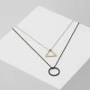 Cheapest 🧨 Icon Brand TRIGONOMETRY NECKLACE 2 PACK - Necklace - Black/silver-coloured 👍