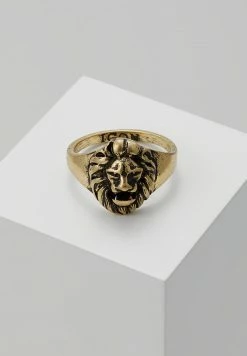 Budget 🎁 Icon Brand LION HEAD SIGNET - Ring - Gold-coloured ✔️