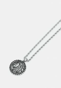 New 👏 Icon Brand CULTURE CLASH LION COIN PENDANT NECKLACE - Necklace - Silver-coloured 🤩 -Icon Brand 4970dd1bc11a4da38d811f821c5deebe