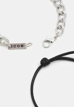 Discount 👏 Icon Brand REUNION CORD AND CHAIN COMBO 2 PACK - Bracelet - Black 💯 -Icon Brand 54c783e241394dea9595d12aa90bc61c