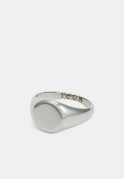 Budget 😍 Icon Brand ROUND SIGNET - Ring - Silver-coloured 🥰