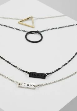 Cheapest 🧨 Icon Brand TRIGONOMETRY NECKLACE 2 PACK - Necklace - Black/silver-coloured 👍 -Icon Brand 5db700858228464097da724d7fa45ee6