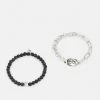 Cheap ❤️ Icon Brand CHEETAH BEAD AND CHAIN BRACELET 2 PACK - Bracelet - Silver-coloured/black 😉 -Icon Brand 5fa76673537740be9c9a60168e61db36