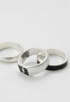 Best deal 🤩 Icon Brand LIGHTNING 3 PACK - Ring - Silver-coloured 🥰 -Icon Brand 64ce59f349b0471fbb4679fab128ab1f