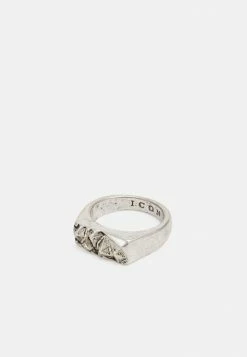 Outlet 🎉 Icon Brand BRUTALIST BOULDER RECTANGLE - Ring - Silver-coloured 👍