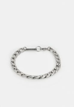Cheap 🎁 Icon Brand CRIMPED CHAIN BRACELET - Bracelet - Silver-coloured 👏