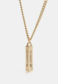 Deals 👍 Icon Brand COORDINATES PRISM PENDANT NECKLACE - Necklace - Gold-coloured 🔔 -Icon Brand 6d9857d5dd0340a4a9132dad19100158