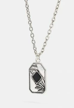 New 😀 Icon Brand FOLIUM RECTANGLE COMPOSITE NECKLACE - Necklace - Silver-coloured ⌛ -Icon Brand 6db4b4f586f748698cec9ae29e8678e3