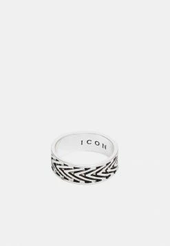 Top 10 😉 Icon Brand COLLECTIVE CONSCIENCE EMBOSSED ARROW BAND - Ring - Silver-coloured 👏