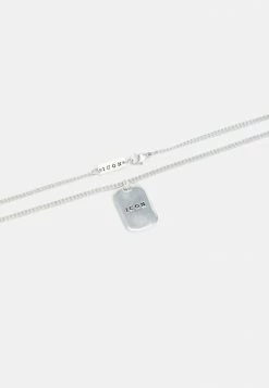 Hot Sale 😀 Icon Brand TIGERS EYE 🐕 DOG TAG NECKLACE - Necklace - Silver-coloured 🛒 -Icon Brand 763bdff5e9e940d1ab956cce4ff44bad