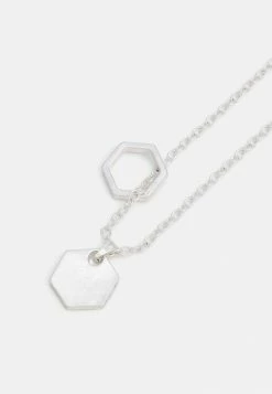 Discount 👏 Icon Brand SUNDAY HEXAGON CLUSTER NECKLACE - Necklace - Silver-coloured 😍 -Icon Brand 7826d58dc67245d59da36a1e9bf63c45