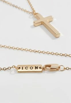 Deals 😍 Icon Brand CROSS TOWN NECKLACE - Necklace - Gold-coloured 🤩 -Icon Brand 7840e8acd752431f934141aec9047207