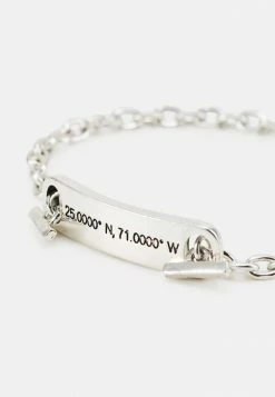 Outlet 🥰 Icon Brand COORDINATES ID BRACELET - Bracelet - Silver-coloured 😀 -Icon Brand 8632455754404238b4ebcd1f3b55e589
