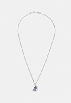 Hot Sale 😀 Icon Brand TIGERS EYE HEXAGON NECKLACE - Necklace - Silver-coloured 💯