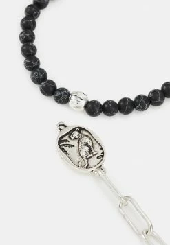 Cheap ❤️ Icon Brand CHEETAH BEAD AND CHAIN BRACELET 2 PACK - Bracelet - Silver-coloured/black 😉 -Icon Brand 954d55d1484545c18615b5eb44ff6cc9