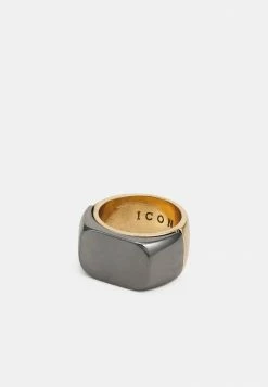 Brand new 👍 Icon Brand BLOCK SIGNET - Ring - Gunmetal ⭐