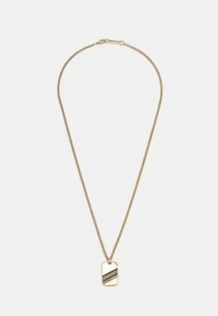 Budget 🧨 Icon Brand TIGERS EYE 🐕 DOG TAG NECKLACE - Necklace - Gold-coloured 🧨