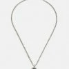 Discount 🌟 Icon Brand CARAZON OVAL PENDANT NECKLACE - Necklace - Silver-coloured 👍