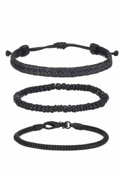 Best reviews of 😀 Icon Brand 3 PACK - Bracelet - Black 🎉 -Icon Brand a19f3d30938548fab2bba99c64f41414