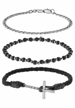 Wholesale 😀 Icon Brand ONWARDS 3 PACK - Bracelet - Black 👍 -Icon Brand a32bf3f98f8241c9a762fc4819435642