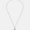 Best Pirce 😉 Icon Brand CROSS NECKLACE - Necklace - Silver-coloured ✔️