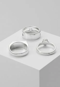 Best Pirce 😉 Icon Brand LINEAR RING 3 PACK - Ring - Rhodium 🌟 -Icon Brand aca8dd0f2c864a3387afa09960e89d8c