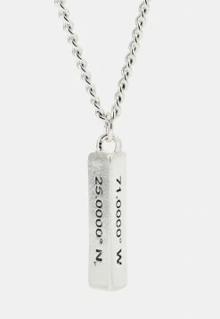 Discount 🎉 Icon Brand COORDINATES PRISM PENDANT NECKLACE - Necklace - Silver-coloured 🥰 -Icon Brand ae61d87cdb4646f8a443591a82bbc088