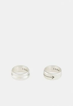 Discount 🔔 Icon Brand DESERT COMRADE ARROW 2 PACK - Ring - Silver-coloured ❤️