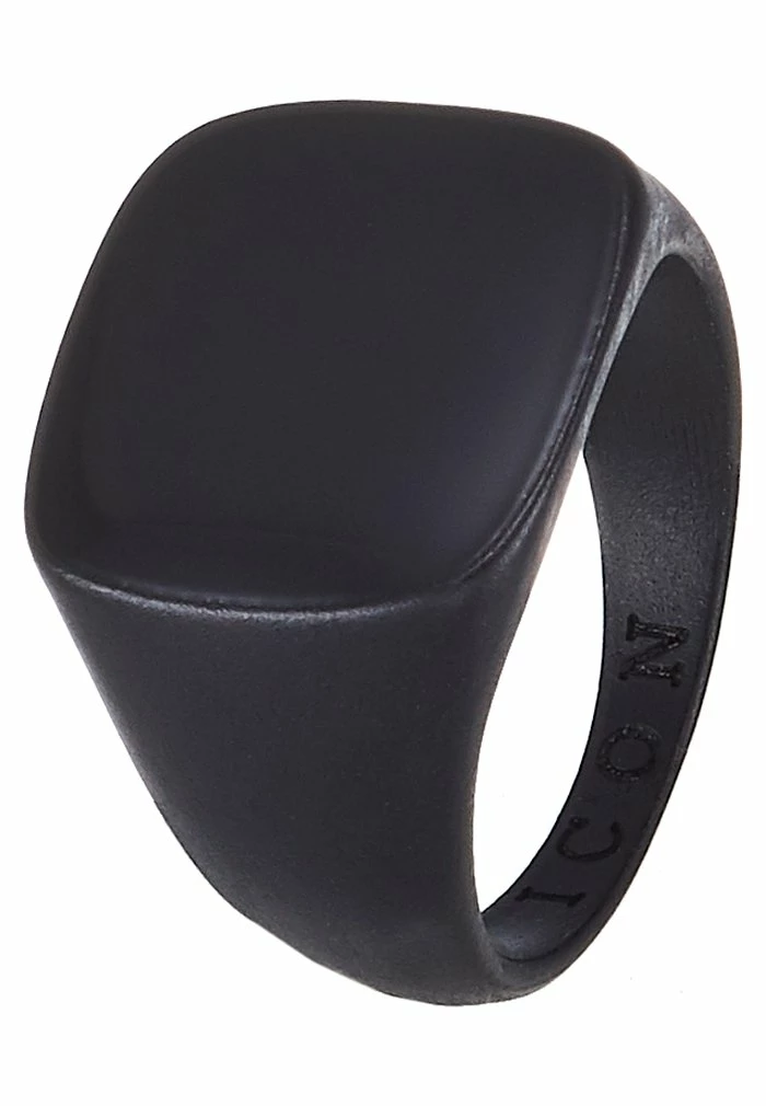 SQUARED SIGNET - Ring - black Discount ✔️ Icon Brand SQUARED SIGNET - Ring - Black ⌛ -Icon Brand bb33188944344a61890ee6a19b5058d1
