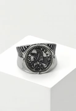 Budget 🎁 Icon Brand EAGLECOIN SIGNET - Ring - Silver-coloured 👏