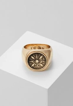 Promo ⌛ Icon Brand VASCO SIGNET - Ring - Gold-coloured 👏
