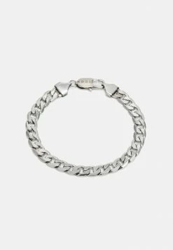 Best deal 😀 Icon Brand CRIMPED CHAIN BRACELET - Bracelet - Silver-coloured ✔️