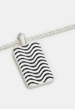 Cheap 😀 Icon Brand BEACH WAVE TAG NECKLACE - Necklace - Silver-coloured 🌟 -Icon Brand df45b71ed8a64bf39ebfbb38fe1fc437