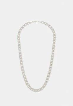 Best deal 🎁 Icon Brand DECO NUANCE DOUBLE CURB CHAIN NECKLACE - Necklace - Silver-coloured 🛒