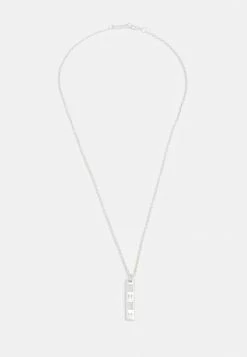 Deals 😀 Icon Brand CUT OUT BAR PENDANT NECKLACE - Necklace - Silver-coloured 🔥