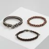 Best reviews of ⌛ Icon Brand TRICOLOR COMBO 3 PACK - Bracelet - Brown 🎁